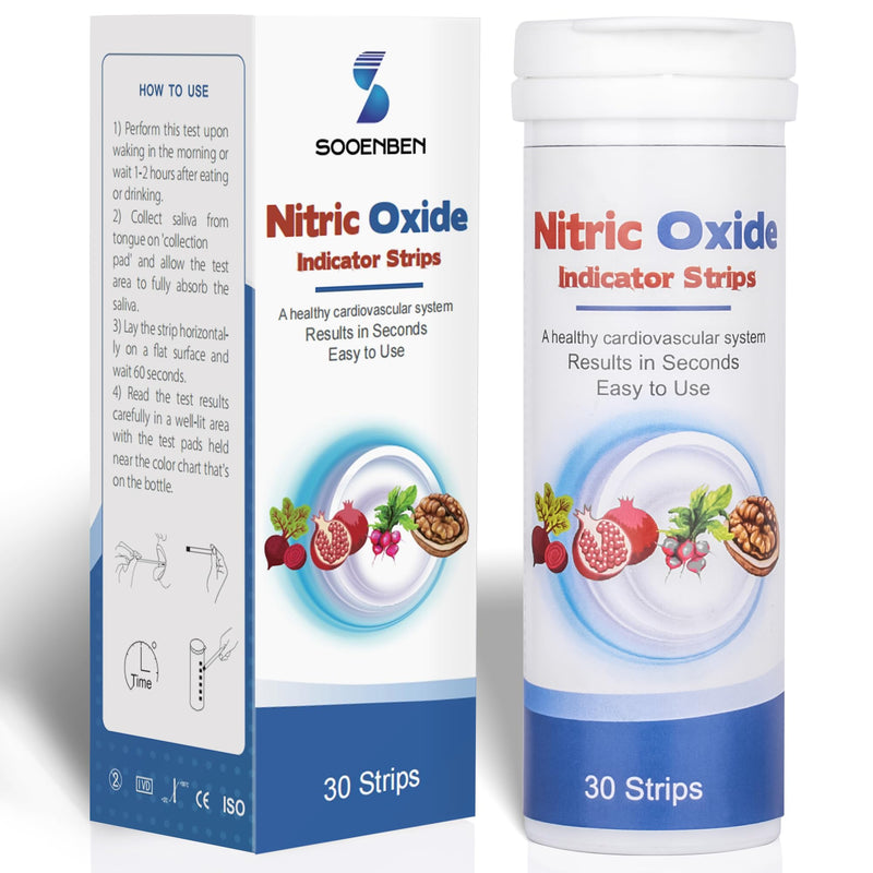 Nitric Oxide Test Strips, Test Salivary Nitrite Levels, Monitoring The Effect of Nitric Oxide Supplements, Nitric Oxide Indicator Strips, Easy to Use and Fast Result