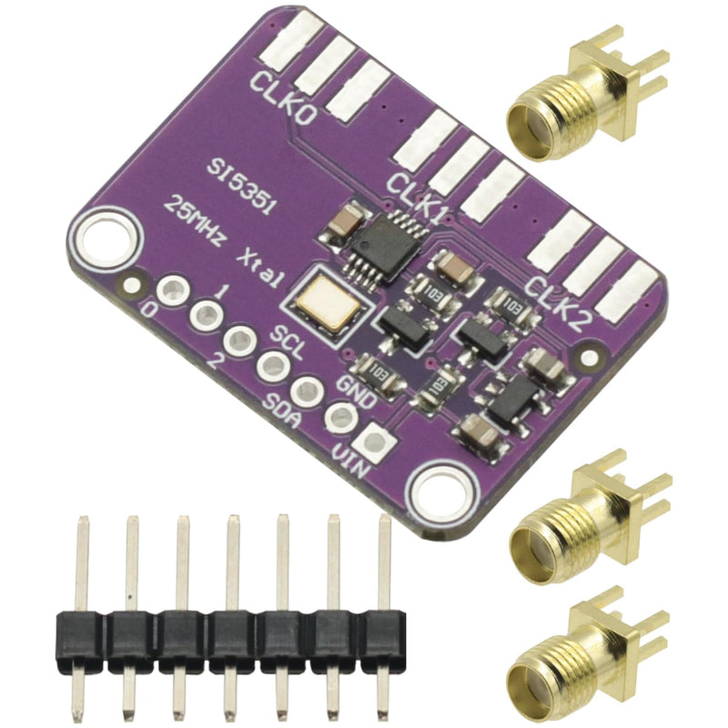 DC 3V-5V Si5351A Si5351 I2C Clock Generator Breakout Board Module Signal Generator Clock 8KHz-160MHz for Arduino
