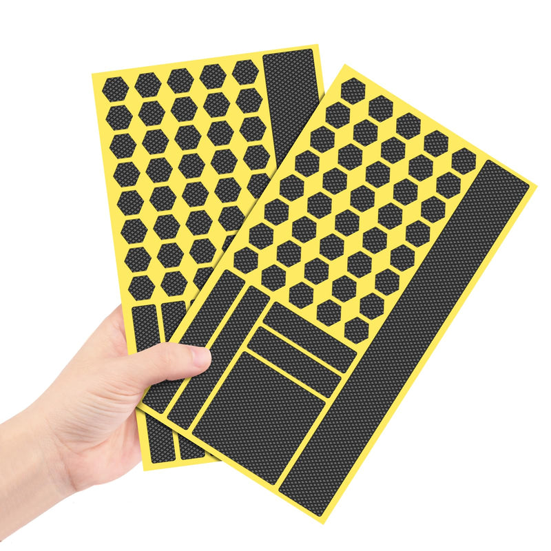 Rubber Grip Tape Kit, Durable Non-Slip Tape with 92 Customizable Pre-Cut Strips, Ideal for Increasing Friction and Comfortable on Phones, Cups, Tool Handles, and Game Controllers.(2Pack, Black) 2