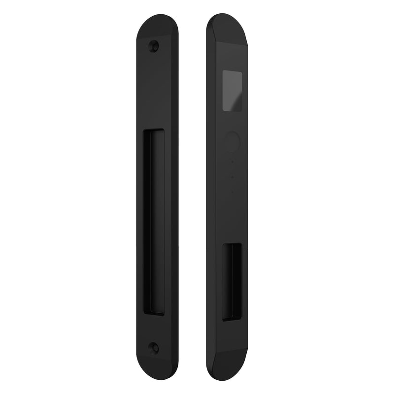 Dummy Lock, Narrow Sliding Door Lock, paring Used with Smart Lock for Double Slider (Black) Black Dummy