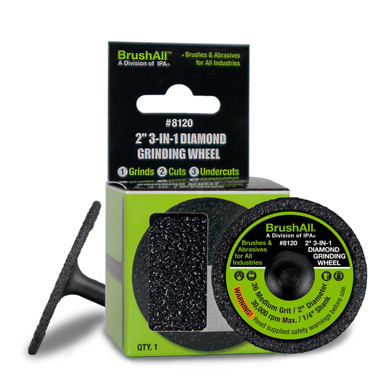 Diamond Grinding and Cut-Off Wheel (2" 3-in-1 Diamond Grinding Wheel) 2" 3-in-1 Diamond Grinding Wheel