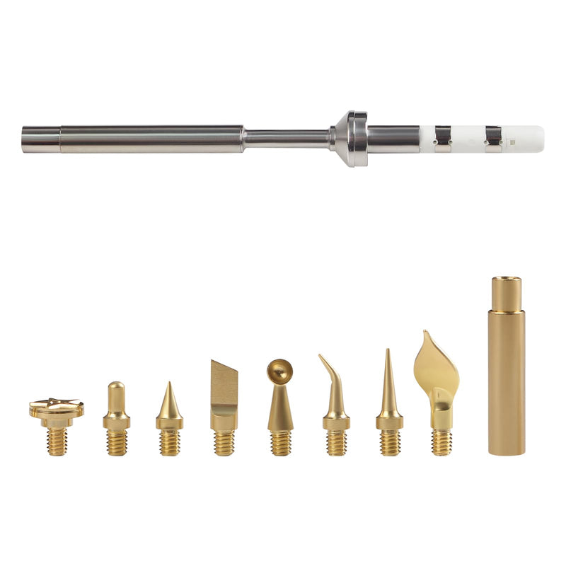 FYSETC 3D Printer Accessories TS100 TS101 Soldering Iron Adapter with 8 Pcs Style Modify Tips Compatible with Standard 936 Universal Soldering Iron Tip for Prints Project Bczamd