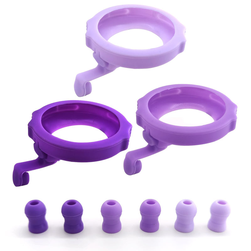 3 Pack Silicone Protective Cover and 6 Pack Ear Tips Replacement Accessories for EKO CORE 500™ Digital Stethoscope, Dustproof Plug Design Prevents Dust from Entering The Device's Interface (Purple) Lavender purple series