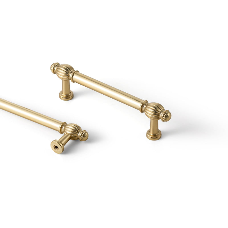 Goo-Ki 6 Pack Champagne Bronze Cabinet Drawer Pulls Kitchen Hardware - 3.78"(96mm) c-c Modern Bar Pull Dresser Handles for Cupboard Closet Wardrobe, 6803CB-96 3.78"(96mm) Center-Center