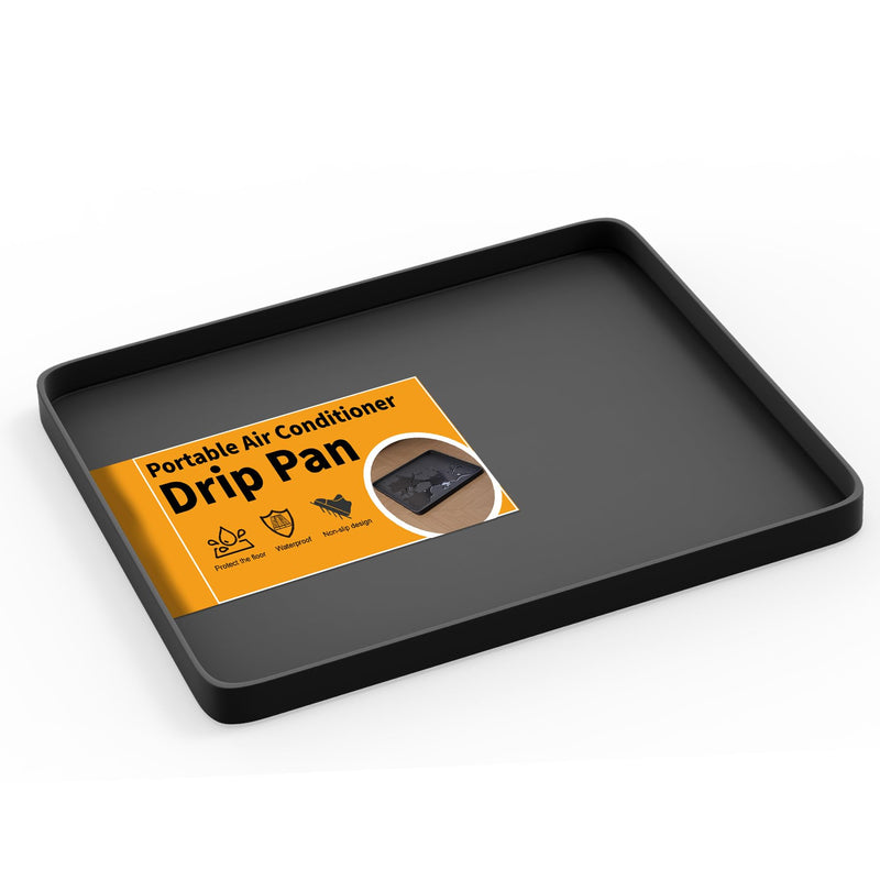 LBG Products Portable Air Conditioner Drip Tray Condensate Drip Pans for 5000-14000 BTU Portable AC Units,Portable AC Drip Pan Catch & Prevent Spills or Leaks from Air Conditioners (Black)
