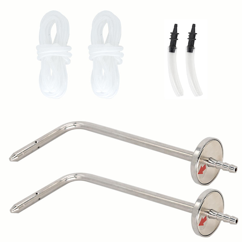 Static Pressure Probes Kit for HVAC,2xStatic Tubes with Magnet, 2xSilicone Soft tubes(5.91ft),2 Manometer Tube Adapter/Fitting 3/16inch to 5/16inch Static pressure probes kit