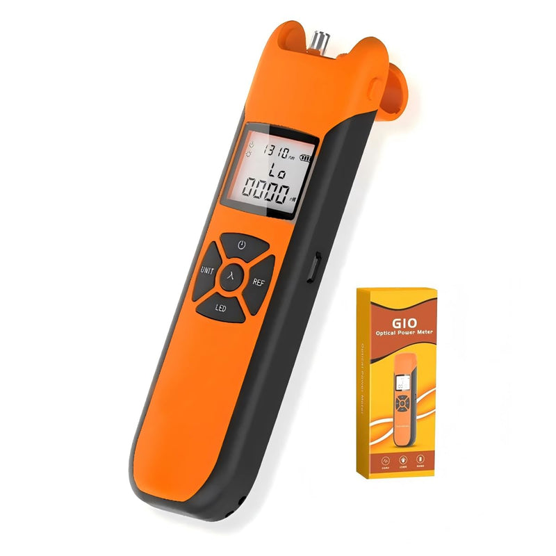 Optical Power Meter, Fiber Optic Cable Tester, Mini Fiber Light Meter w/9 Calibrated Wavelengths and FC/SC/ST Universal Interface Used for Optic Breakpoint Detection(-50+26dbm) (-50+26)dbm