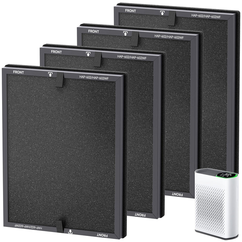 HAP602 Replacement Filter for ECOSELF HAP602/HAP602WF Air Purifier, 4 Pack