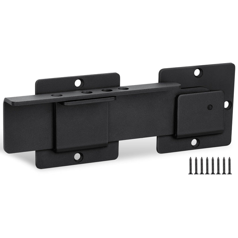 9" Flip Gate Latch Lock with 4 Padlock Holes, 4mm Extra Heavy Duty Carbon Steel Adjustable Door Latch for Sliding/Swing Gates, Outdoor Wooden Fence, Barn, Shed, Garage, Yard, Double Gate