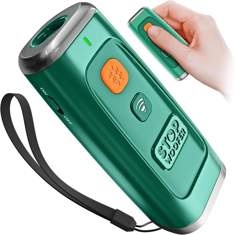 NEW 2026 Dog Bark Deterrent Device - Ultrasonic Anti Barking Device for Dogs - Humane Rechargeable Bark Control & Dog Training Tool for Small Medium Large Dogs - Indoor Outdoor Anywhere Daily Green