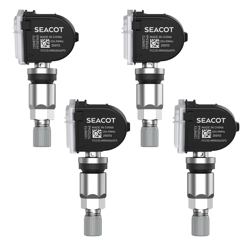 TPMS Sensor GM, 4-Pack 315MHz Tire Pressure Sensor Replacement for Chevy Silverado GMC Cadillac Buick – OE# 13598771 13598772 13586335 13581558 - NewNest Australia