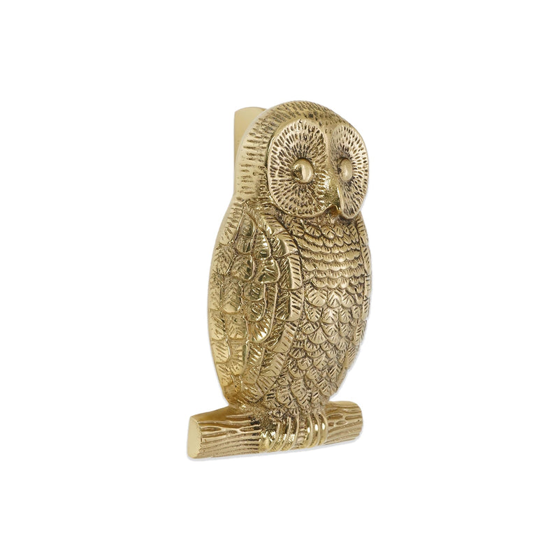 Infinity Decor Solid Brass Owl Shaped Door Knocker in Polished Brass Finish – Premium Quality Hand Door Knocker for Entrance Front Door Furniture