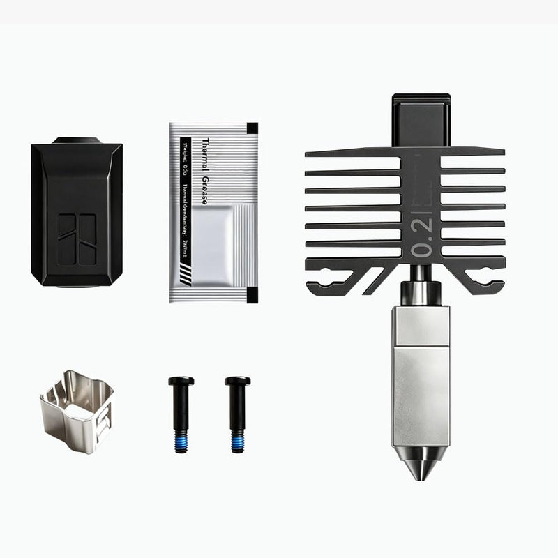 Bamboo Original Hotend Kits with Stainless Steel Nozzle, Fit for Bambu Lab X1 Series and P1 Series Compatible with P1P P1S X1C X1E 3D Printers 0.2mm