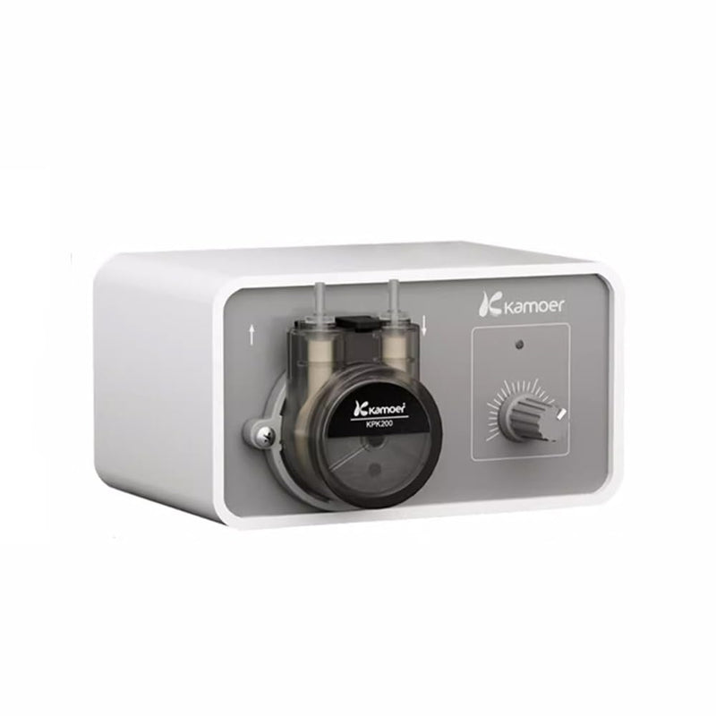 Kamoer M1-KPK200 Small Peristaltic Pump 12V Low Flow 25-150ml/min | Adjustable Speed Liquid Dosing Pump for Lab Factory Home with Power Adapter
