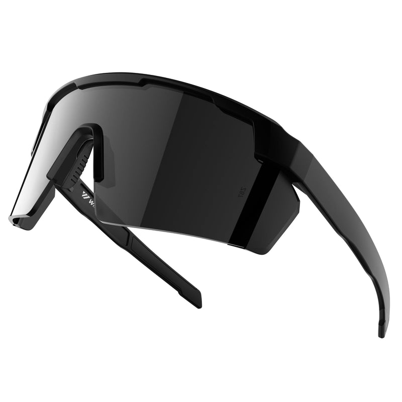 WISTON XL Z87 Sunglasses for Big Wide Heads Men Women,TR90 Ultralight UV400 Protection Sun Glasses Z8224 Black -Non Polarized