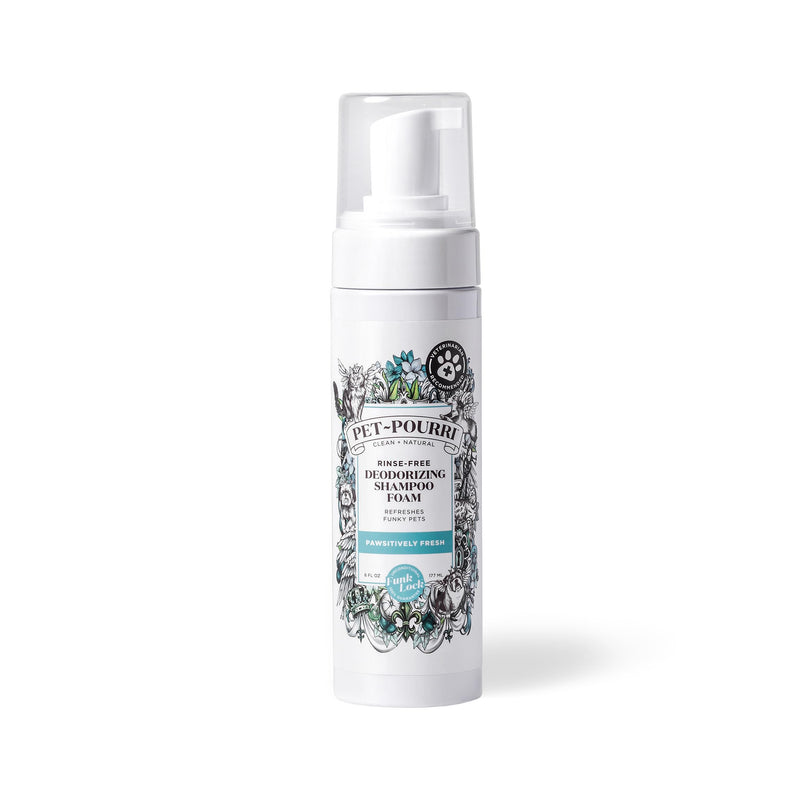 Pet-Pourri Rinse-Free Deodorizing Shampoo, Pawsitively Fresh, 6 Fl Oz - Jasmine, Fresh Air and Pear - PawsPlanet Australia