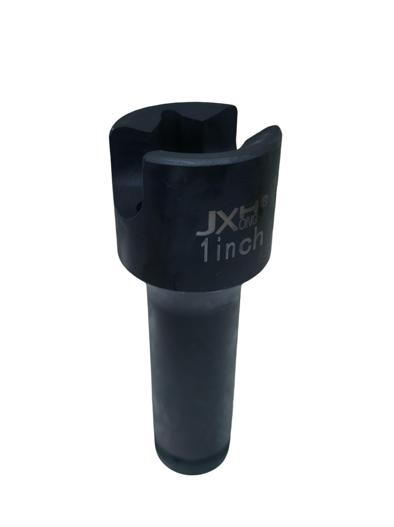 1/2-Inch Drive Multi-Purpose Lineman Deep Socket, Fits 1 inch 4-point Square Nuts, with 3/4 inch Slot for Eye Bolts, J-hooks, Hot-line Clamps, and Grounding Clamps