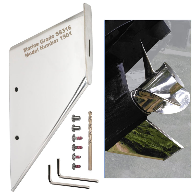 GlückMarine 27031 Boat Skeg Safe Repair Guard Fits MerCruiser Alpha 1 Gen 2 1991-Present Stern Drive Marine Models Material Stainless Steel