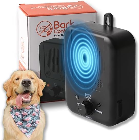 Anti Barking Device, Waterproof Bark Dog Deterrent Box, Rechargeable Ultrasonic Dog Barking Deterrent for Indoor & Outdoor Dogs, Safe for Dogs & People