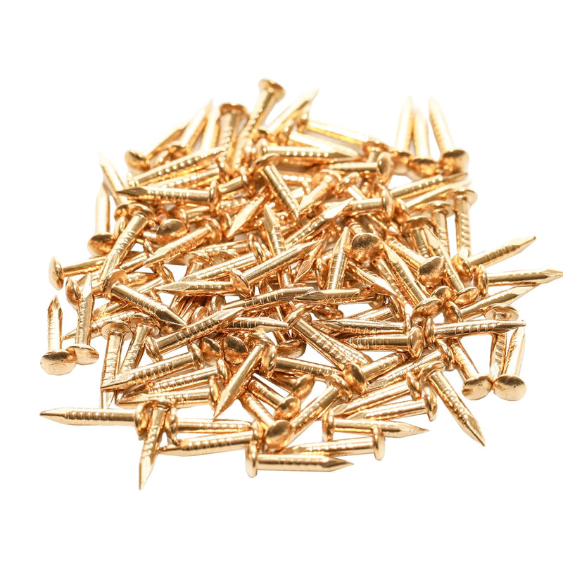 100 Pcs Tiny Brass Nails, Decorative Wooden Nails for DIY Craft Projects（1.2x8mm） 1.2x8mm