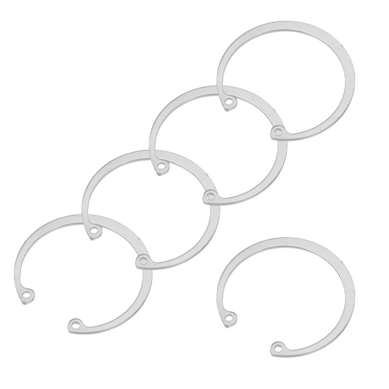 PATIKIL 52mm ID Internal Retaining Rings, 5 Pcs E-Clip Snap Ring 304 Stainless Steel Internal Circlip for Automobile Valve Equipment Bearings φ52mm