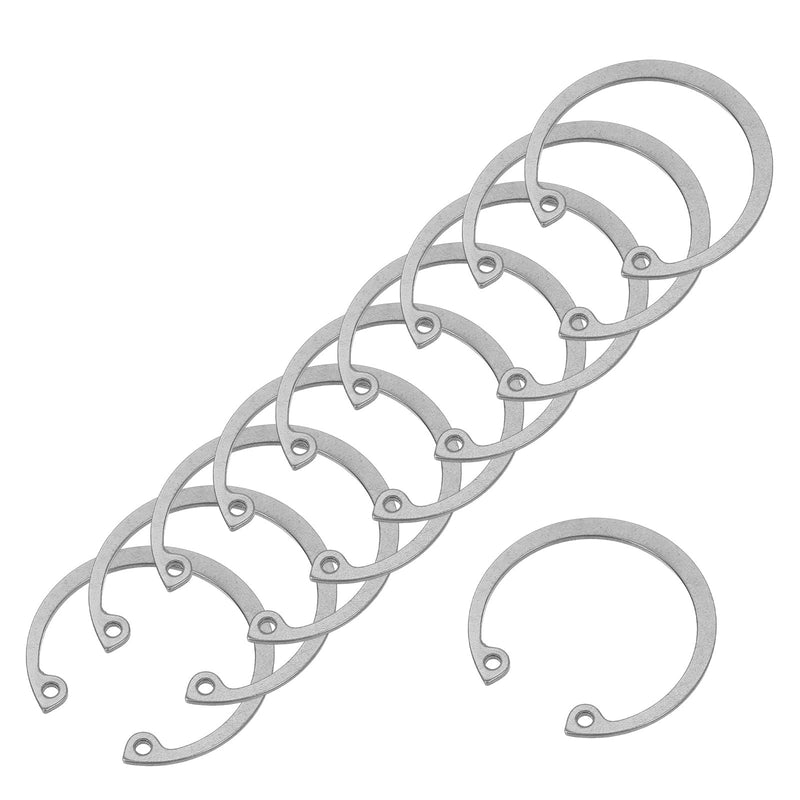 PATIKIL 38mm ID Internal Retaining Rings, 10 Pcs E-Clip Snap Ring 304 Stainless Steel Internal Circlip for Automobile Valve Equipment Bearings φ38mm