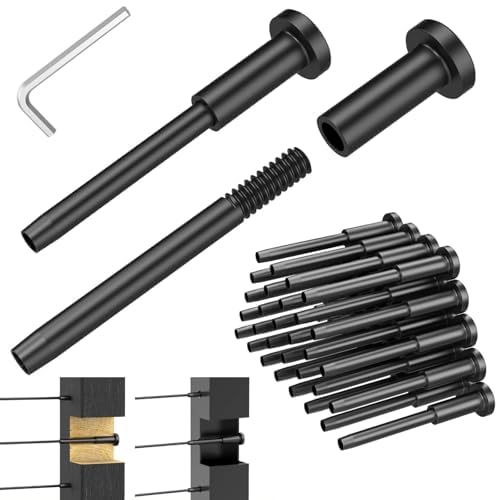 CKE 50 Pack Black Swage Tensioner Terminal, Black T316 Stainless Steel Invisible Cable Railing Kit for 1/8" Cable Wire Rope, Invisible Cable Railing Hardware for 2x2 Wood & Metal Post BCR31