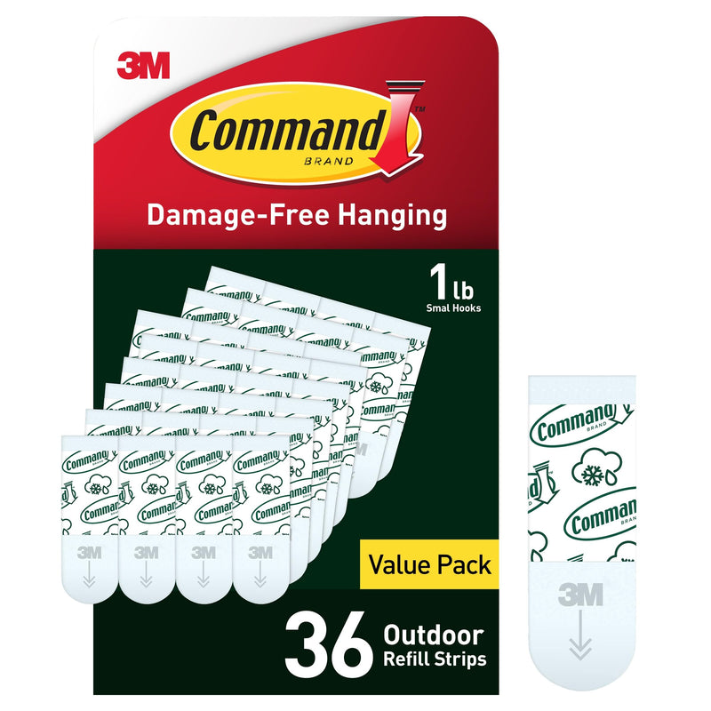 Command All Weather Small Foam Replacement Strips, 36 Strips