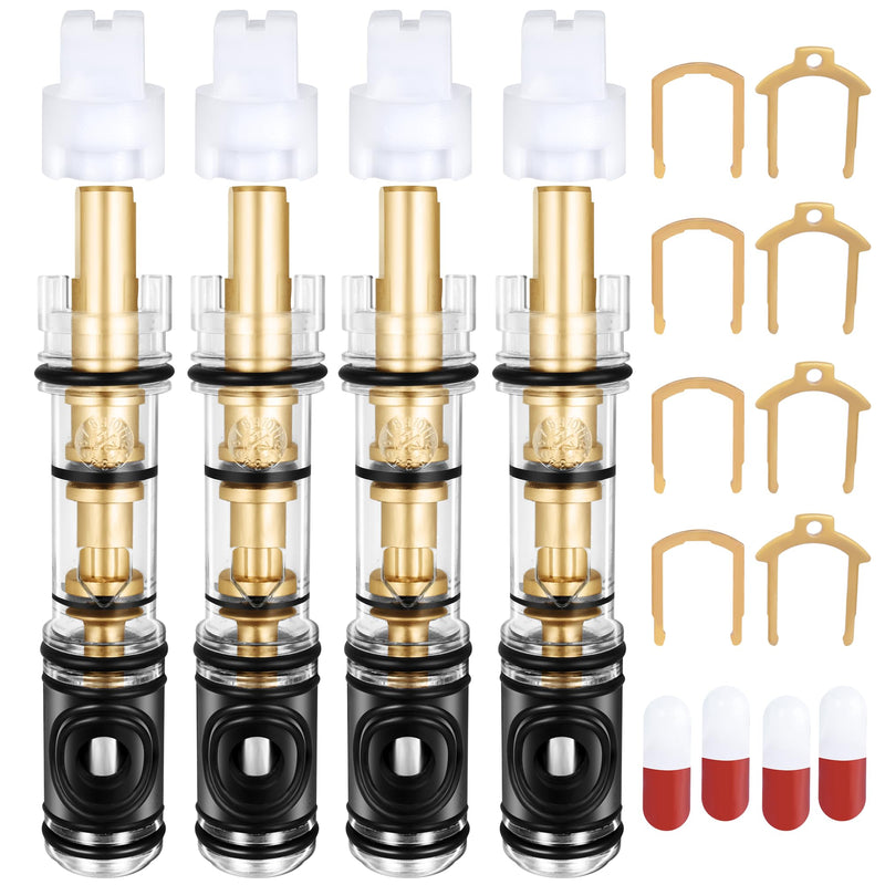 4 Pack 1225 Replacement Cartridge Compatible with Moen Single Handle Faucet/Showers, Dual Seal 1225/1225B Shower Cartridge Replacement Fits Bathroom Shower and Kitchen Sink Faucet Cartridge