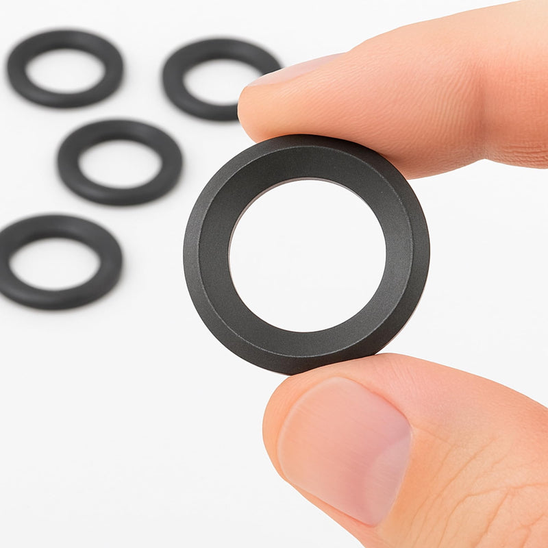 Crush Washers 1/2x28 – Precision Steel Spacers, Black Coated, Anti-Corrosion – 5 Pack for Threaded Applications 1/2 x 28