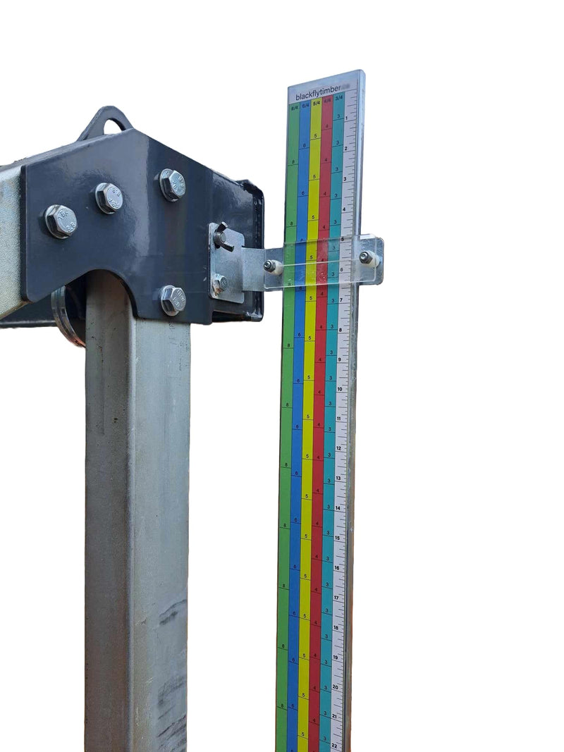 Magnetic Sawmill Scale A | Universal Lumber Guide | Removable Milling Ruler (3/4, 4/4, 5/4, 6/4, 8/4")