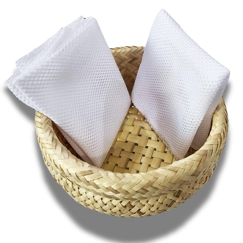 Bamboo Sticky Rice Steamer Basket with Cheesecloth – Thai Traditional Rice Cooker for Electric Pot | Food-Safe Handwoven Basket 6” Diameter – Includes 2 Filter Cloths |