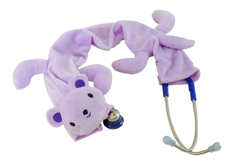 Pedia Pals Cat Stethoscope Cover – Soft & Washable Pediatric Accessory for Nurses & Doctors, Fun Animal Design to Comfort Kids | Universal Fit for Standard Stethoscopes, Latex-Free & Child-Friendly Purple