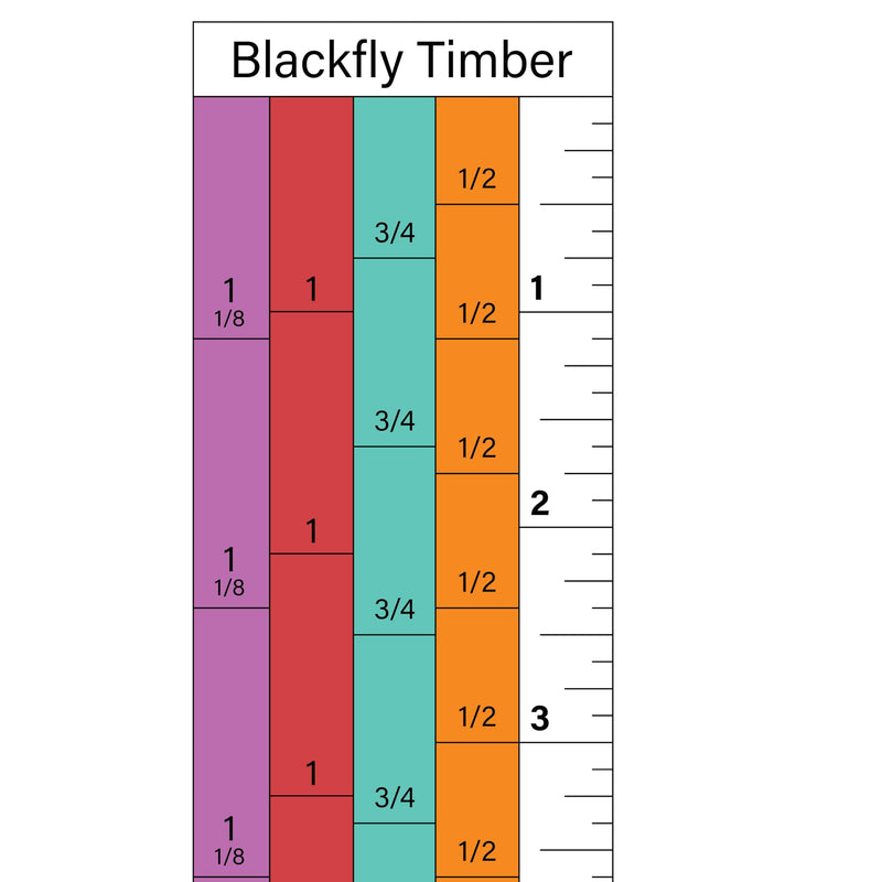 BLACKFLY Timber Magnetic Sawmill Scale B | Universal Lumber Guide fits Woodland Mills | Removable Milling Ruler (1/2, 3/4, 1, 1-1/8")