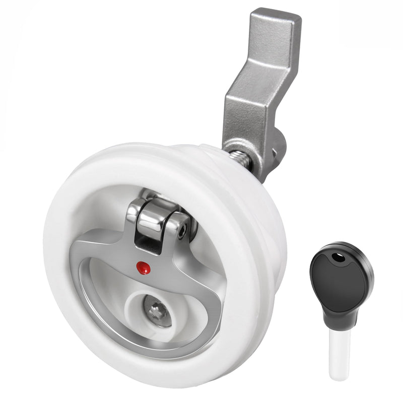 Boat Cam Latch Fits 2-1/2" Hole,Surface-Mount Locking Latch Flush Mount Latch (Key Locking)
