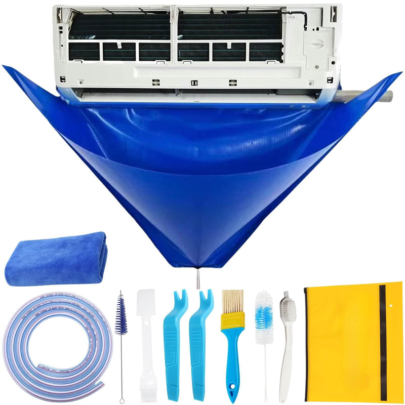 Oiktylr 10Pcs Mini Split Cleaning Kit, AC Cleaning Kit, Fits 27-37in Small