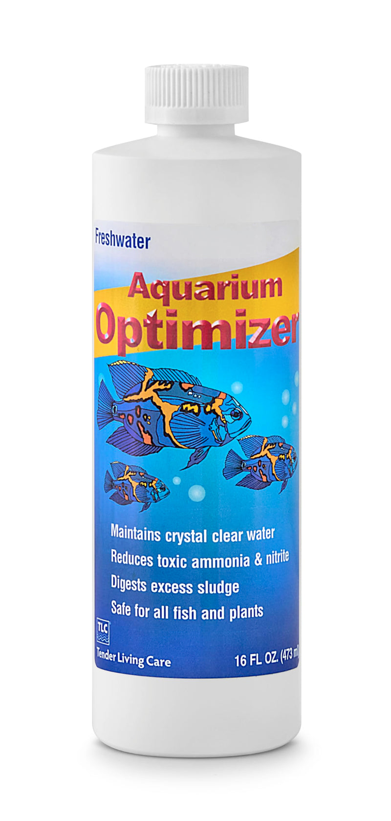 TLC Products, Freshwater Aquarium Optimizer, Aquarium Water Clarifier, Reduces Ammonia, 16 Fl Oz 16 oz (473 ml)