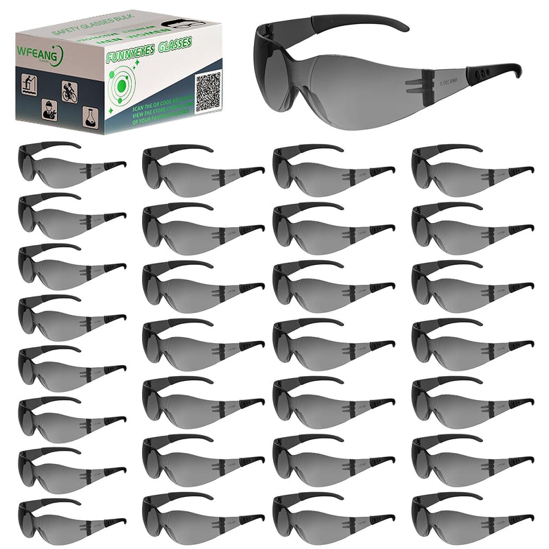 Safety Glasses ANSI Z87.1 Certified - Scratch-Resistant Protective Eyewear for Men & Women, Ideal for Construction & Shooting 30grey 1