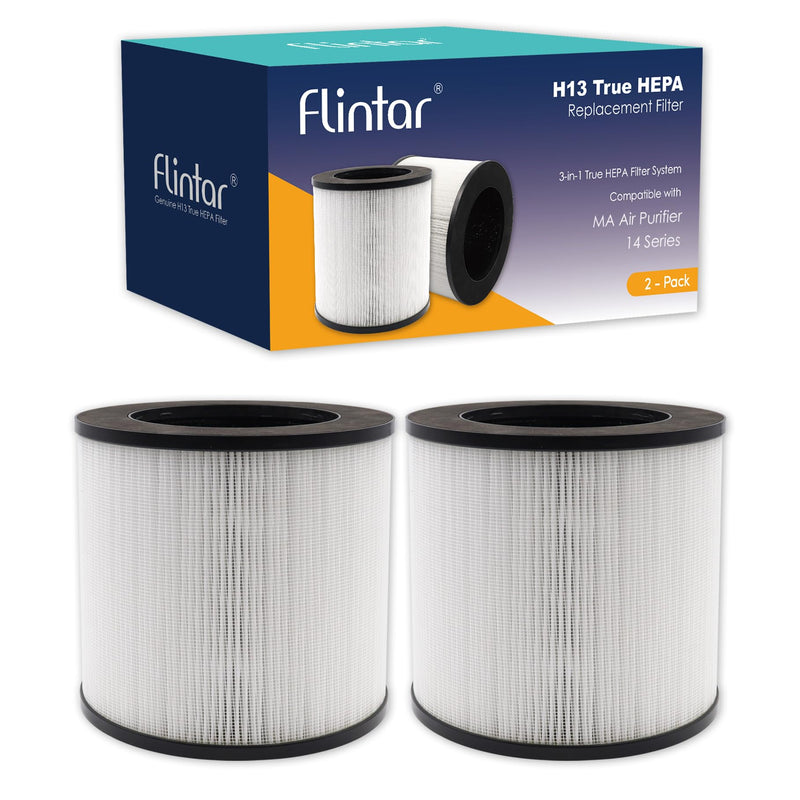 MA14 Replacement Filter, Made in TAIWAN, Compatible with MA-14 Air Purifier, 3-in-1 Premium Filtration and Activated Carbon Filter Set (2-Pack) 2-Pack