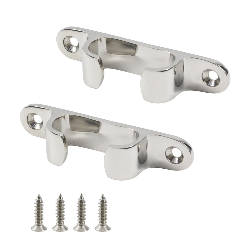 Semetall 4" Bow Chock Fair Line Cleat Hardware for Marine Yacht,Silver 2pcs | Stainless Steel