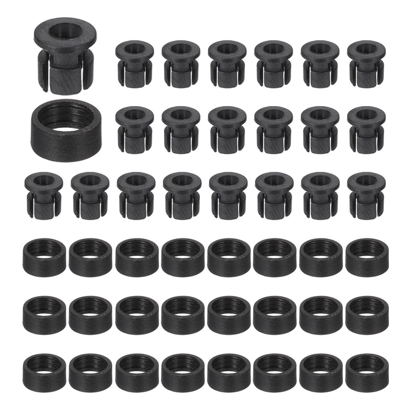 PATIKIL 3mm Emitting Diode Holder Kit, 50Pcs Plastic LED Holder Flat Clip Circle Cover Mounting Bracket Accessories for Lamp Bulb Bezel Mount Panel LED Display, Black 100