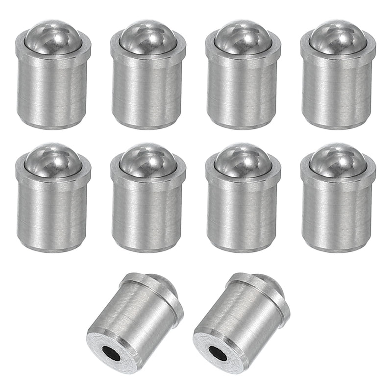 PATIKIL 10 Pcs Ball Plungers 304 Stainless Steel Ball Point Spring Plungers Cabinet Ball Catch Latch Catcher for Door Closet Drawer (6x7mm) 6x7mm