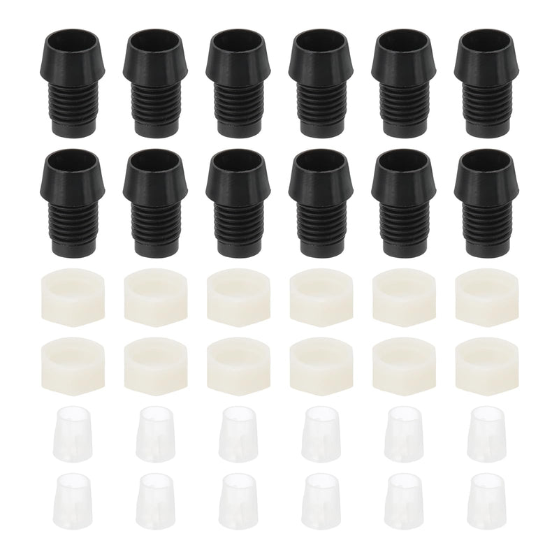 PATIKIL 5mm Emitting Diode Holder, 40 Pcs Plastic LED Holder Clip Mounting Bracket Socket Cap Nuts for Lamp Bulb Bezel Mount Panel LED Display, Black