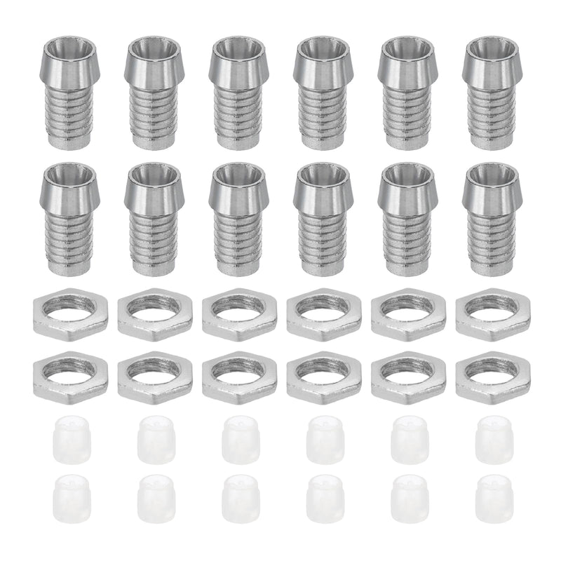 PATIKIL 3mm Emitting Diode Holder, 25 Pcs Plastic Chrome Plated LED Holder Clip Mounting Bracket Socket Cap Nuts for Lamp Bulb Bezel Mount Panel LED Display, Silver