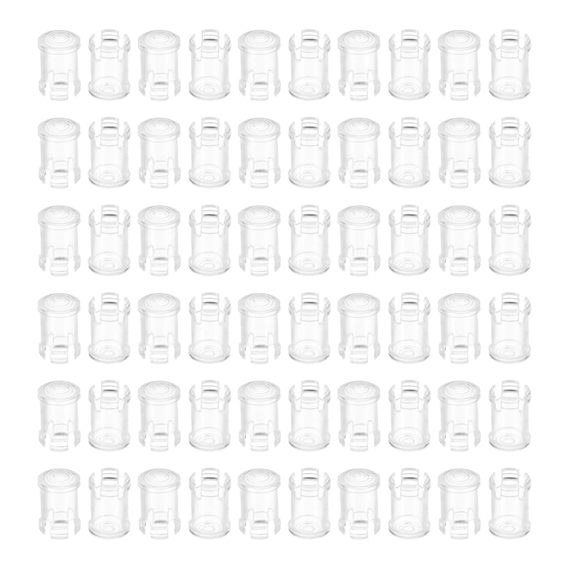 PATIKIL 5mm Clear Light-Emitting Diode Holder Clip, 60 Pack LED Lamp Socket Bulb Cap Protective Cover for Bezel Mount Panel Display, Transparent
