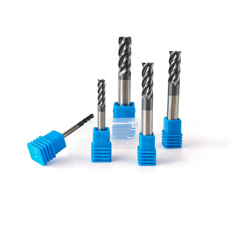 Tools Carbide Square End Mill, Milling Cutter with TiAlN Coating, CNC Cutting Tools for Stainless Steel,High Temp Alloys, 4 Flute,Flat Machining Set (1/8" 3/16" 1/4" 5/16" 3/8" 5Pcs) TiAlCN 1/8" 3/16" 1/4" 5/16" 3/8" 5PC