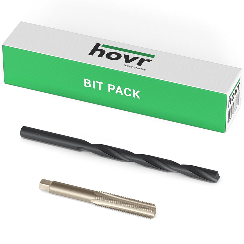 Hovr Solutions Shelf Installation Bit Pack, 17/64in Drill Bit, 5/16in Tap | HSS Steel Drill & Tap Bit Set, No Visible Hardware Mounting, Used For Hidden Bracket Floating Shelf Systems, 2-Piece Pack Set