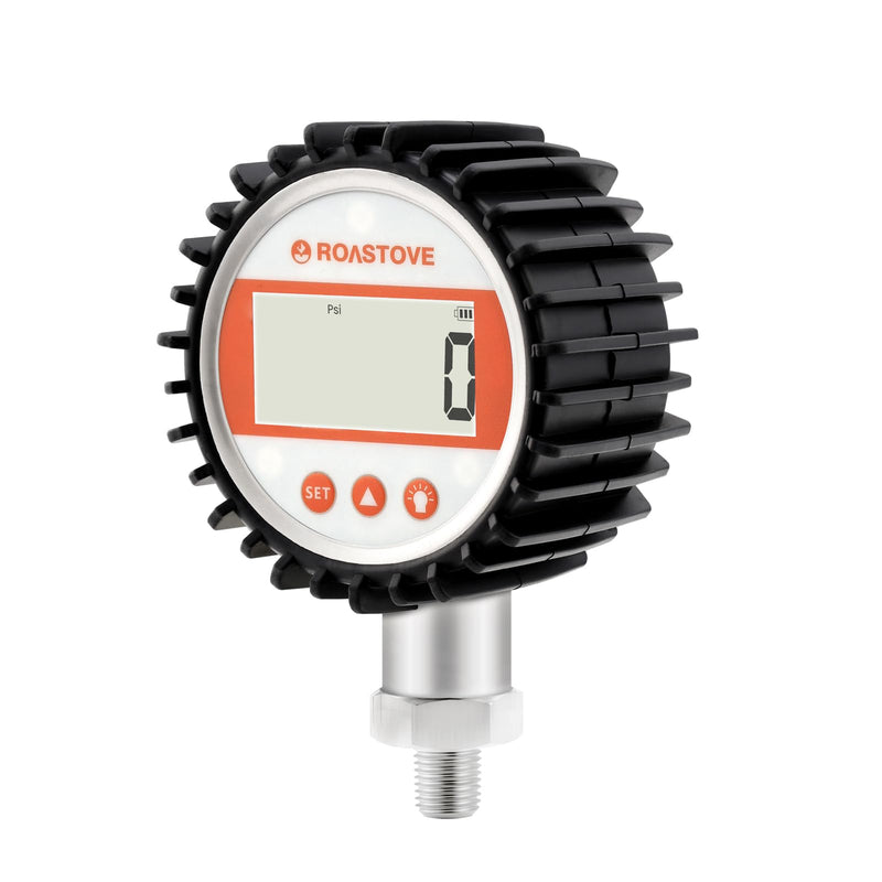 3-1/8" Dial Size, Digital Pressure Gauge, 0-100psi/bar/Mpa/Kpa, 1/4" NPT Lower Mount, 0.25% Accuracy 3-1/8",0-100PSI