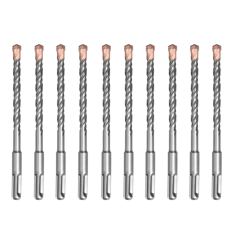 10 Pack 5/16" x 7.75" x10.2" SDS Plus Masonry Drill Bit, 8x260mm Rotary Hammer Drill Bit,Concrete Drill Bit for Concrete, Brick, Block,Wall 5/16in x 7.75in x 10.2in 5/16" x 10.2" （8x260mm） 10 Pack