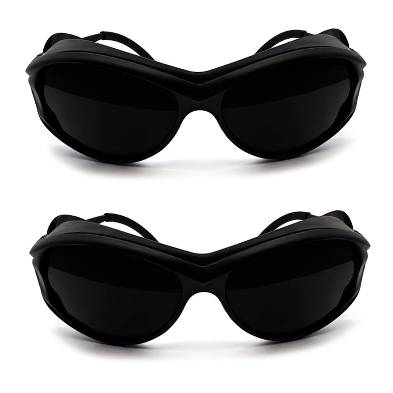 Wrap Around Side Shields & TR90 Frame Laser Safety Glasses, ANSI Z87.1 for Welding/Red Light Therapy Black-2